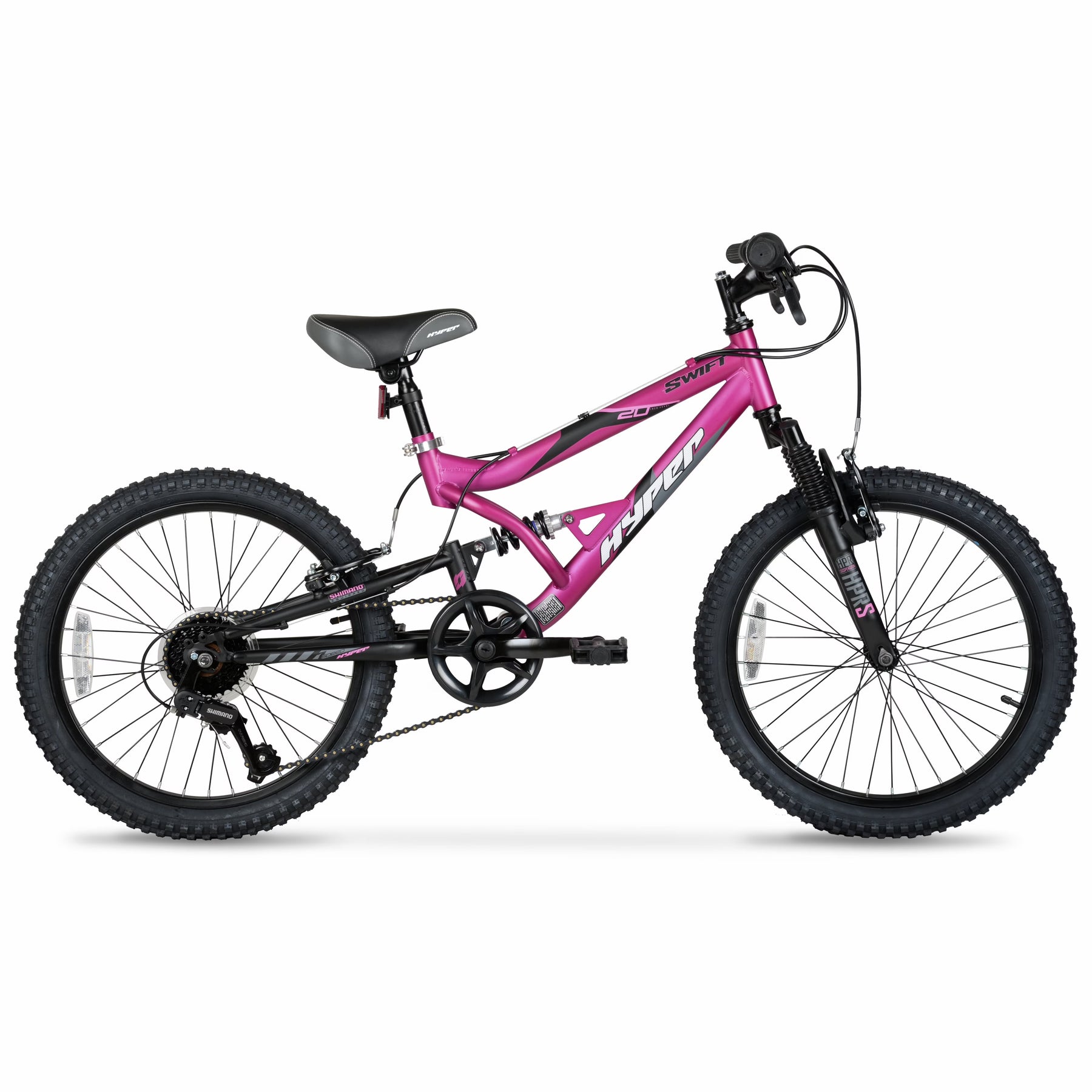 20" Hyper Swift Mountain Bike, Magenta, Youth, Age Group 8 - 13 Years