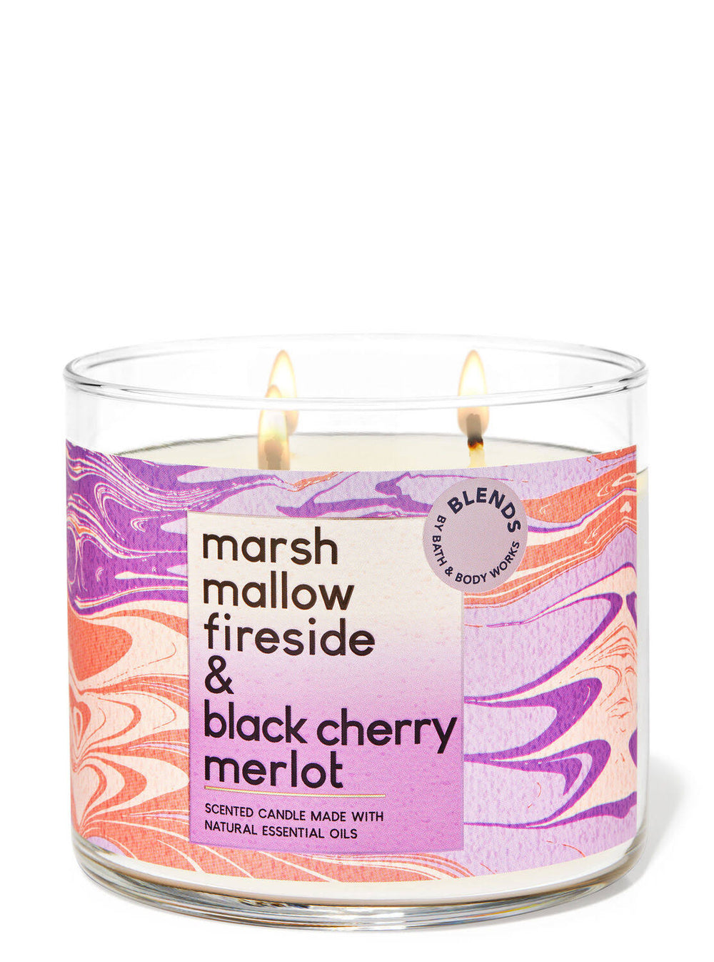 Bath & Body Works Accents | Nwt Bath & Body Works Marshmallow Fireside & Black Cherry Merlot 3 Wick Candle | Color: Pink/Purple | Size: Os | Bebe0909'